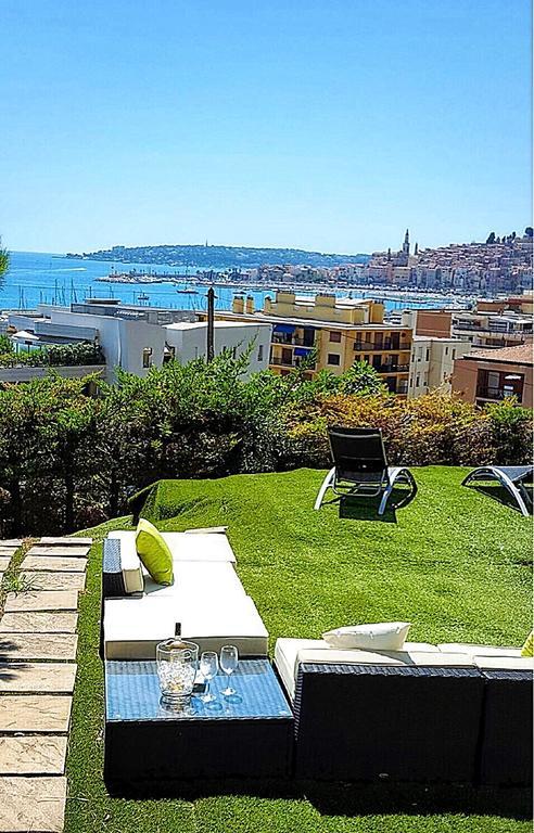 Cap Au Sud,Vue Panoramique Mer,Piscine マントン エクステリア 写真