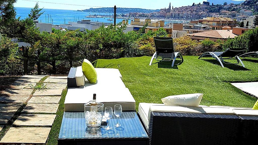 Cap Au Sud,Vue Panoramique Mer,Piscine マントン エクステリア 写真