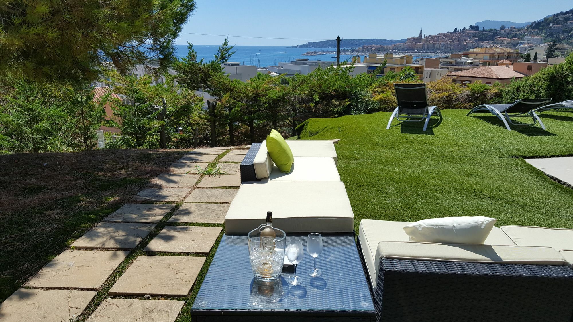 Cap Au Sud,Vue Panoramique Mer,Piscine マントン エクステリア 写真